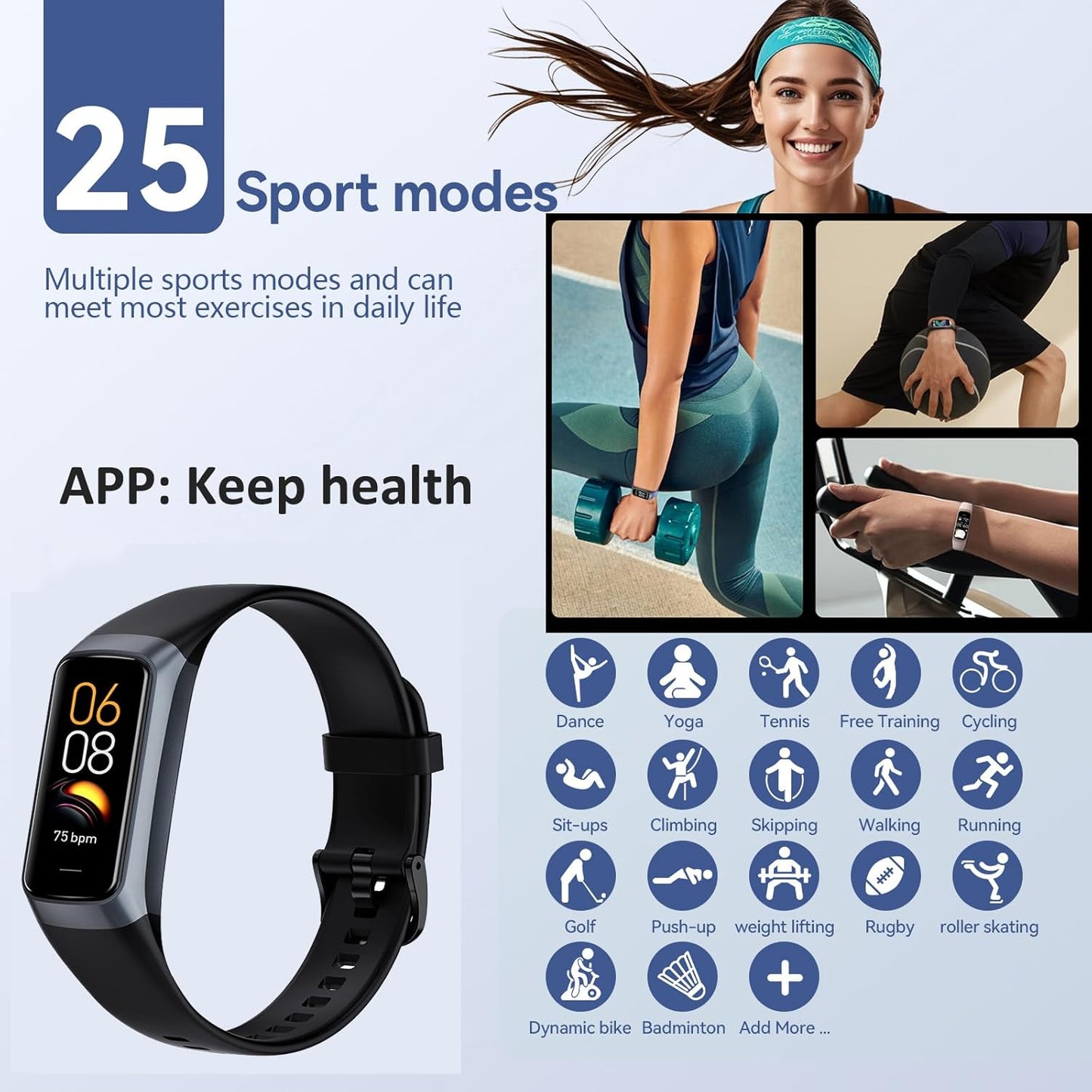 Revolutionary Health and Fitness Tracker for All: AMOLED Display, IP68 Waterproof, Heart Rate & Blood Pressure Monitoring, Compatible with Android & iOS