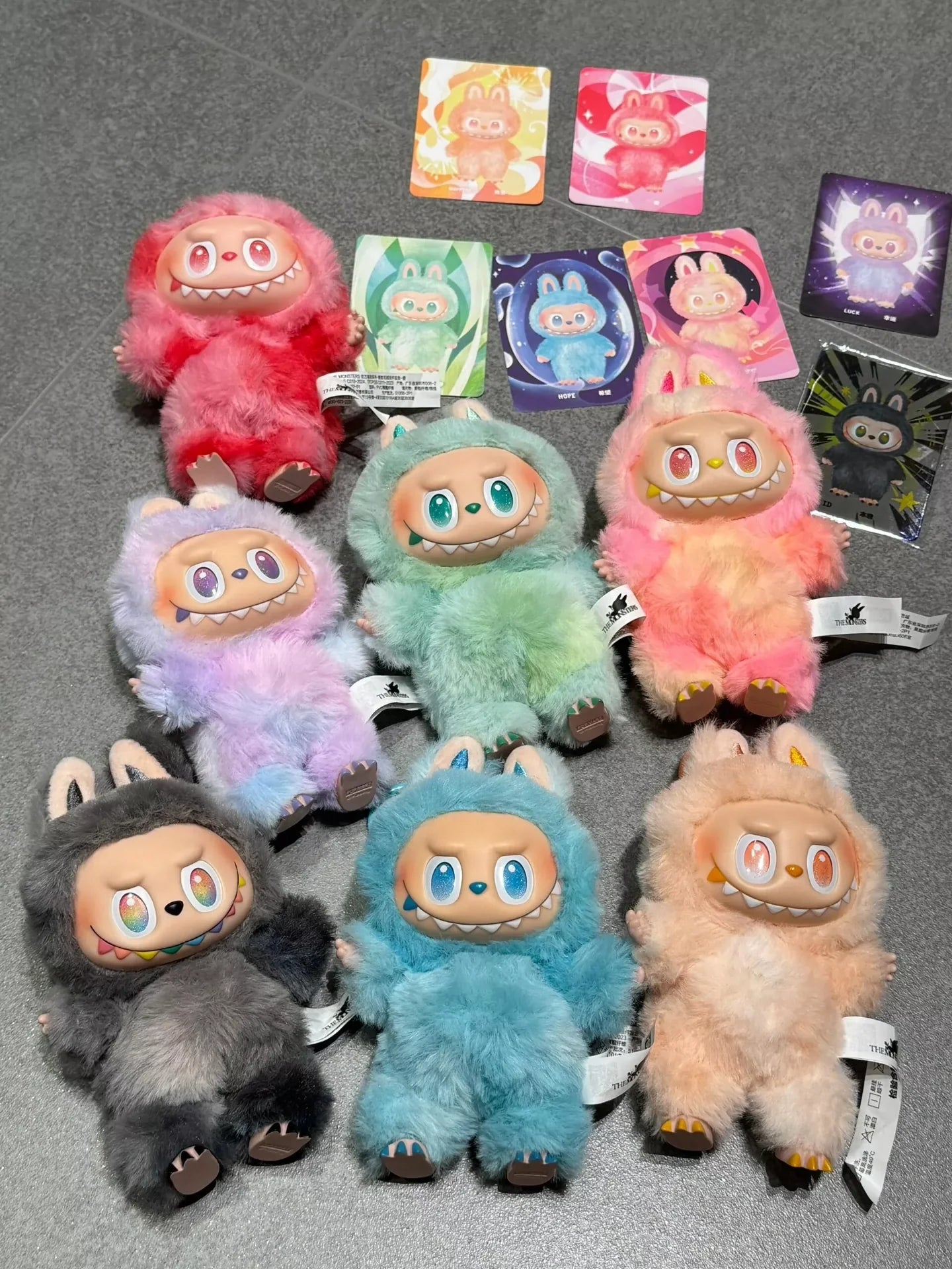 Unlock Joy with the Complete 6-Piece POP MART Labubu Energy Series Plush Keychain Set!