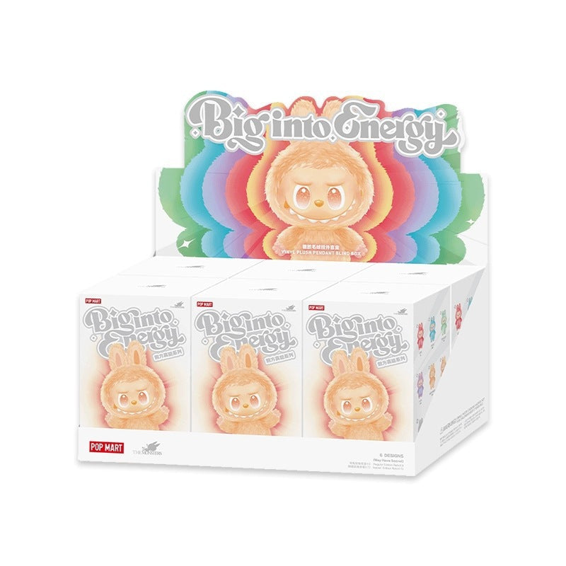 Unlock Joy with the Complete 6-Piece POP MART Labubu Energy Series Plush Keychain Set!