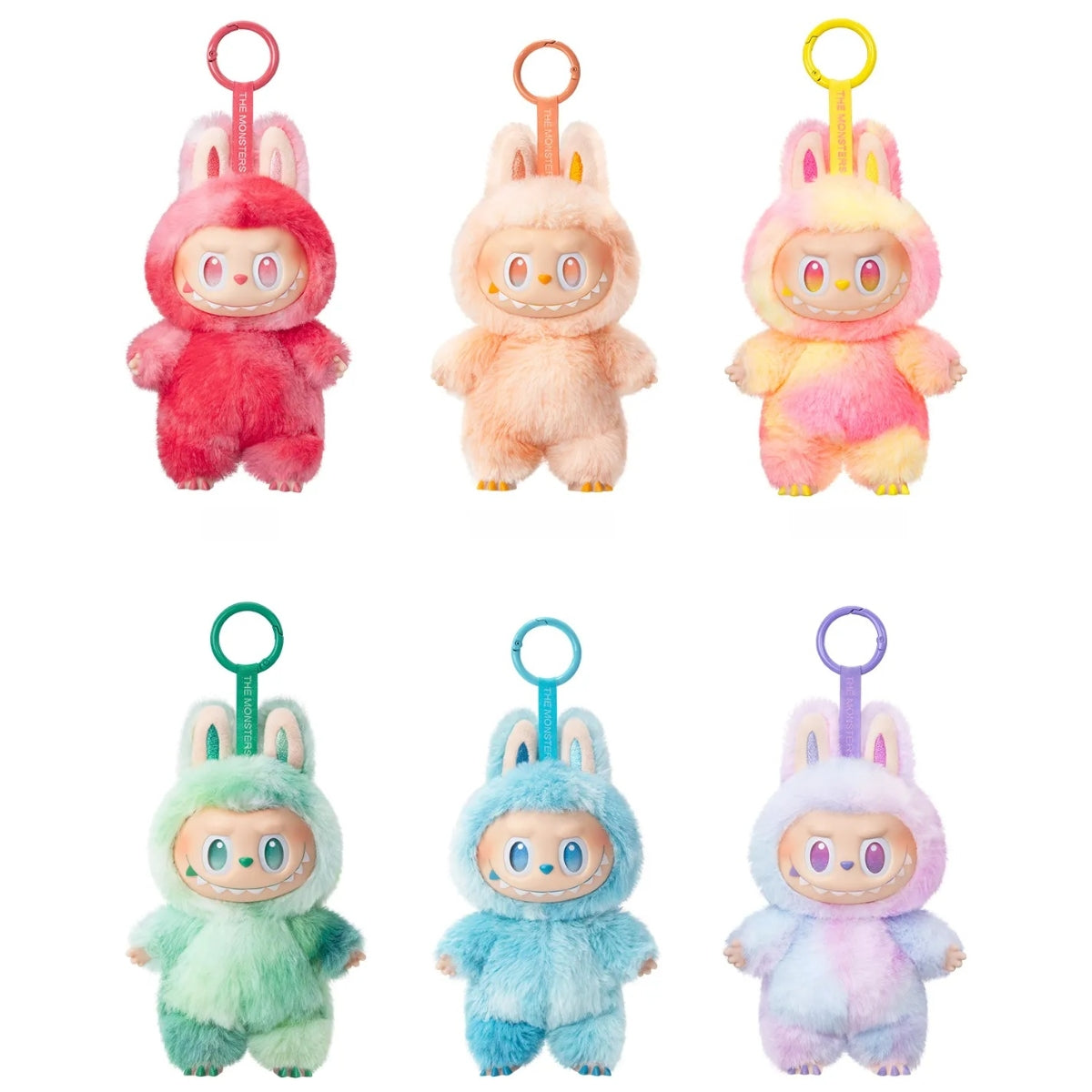 Unlock Joy with the Complete 6-Piece POP MART Labubu Energy Series Plush Keychain Set!