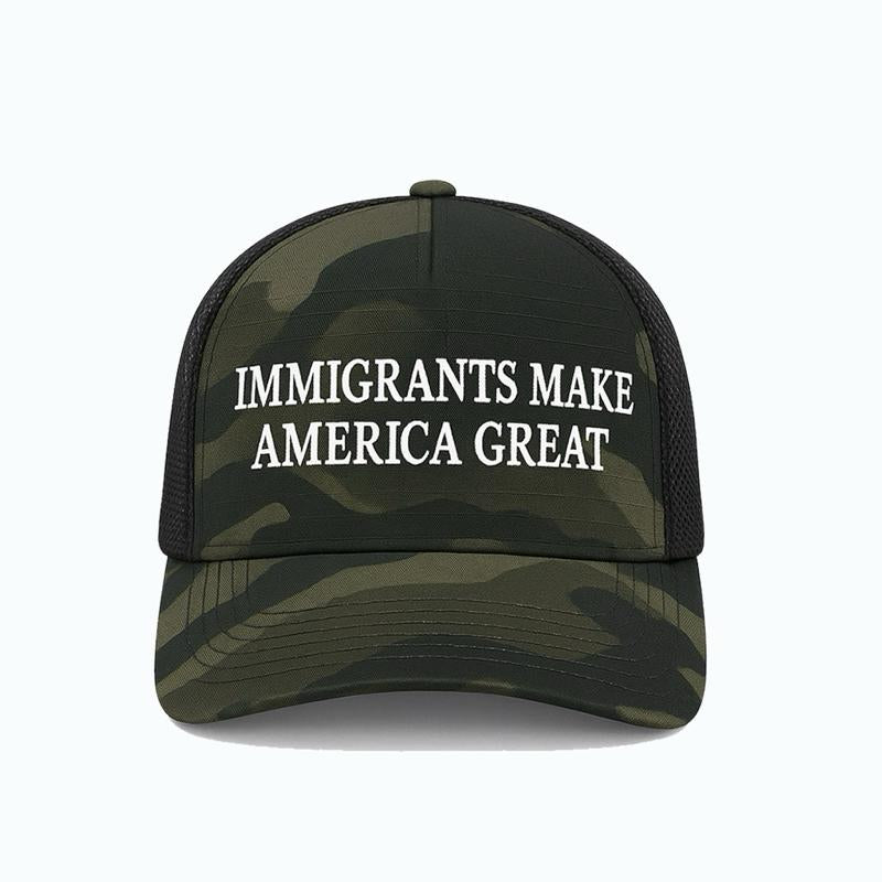 Camo Mexico Trucker Hat - Celebrating Immigrant Contributions to America