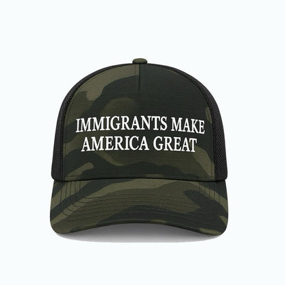 Camo Mexico Trucker Hat - Celebrating Immigrant Contributions to America