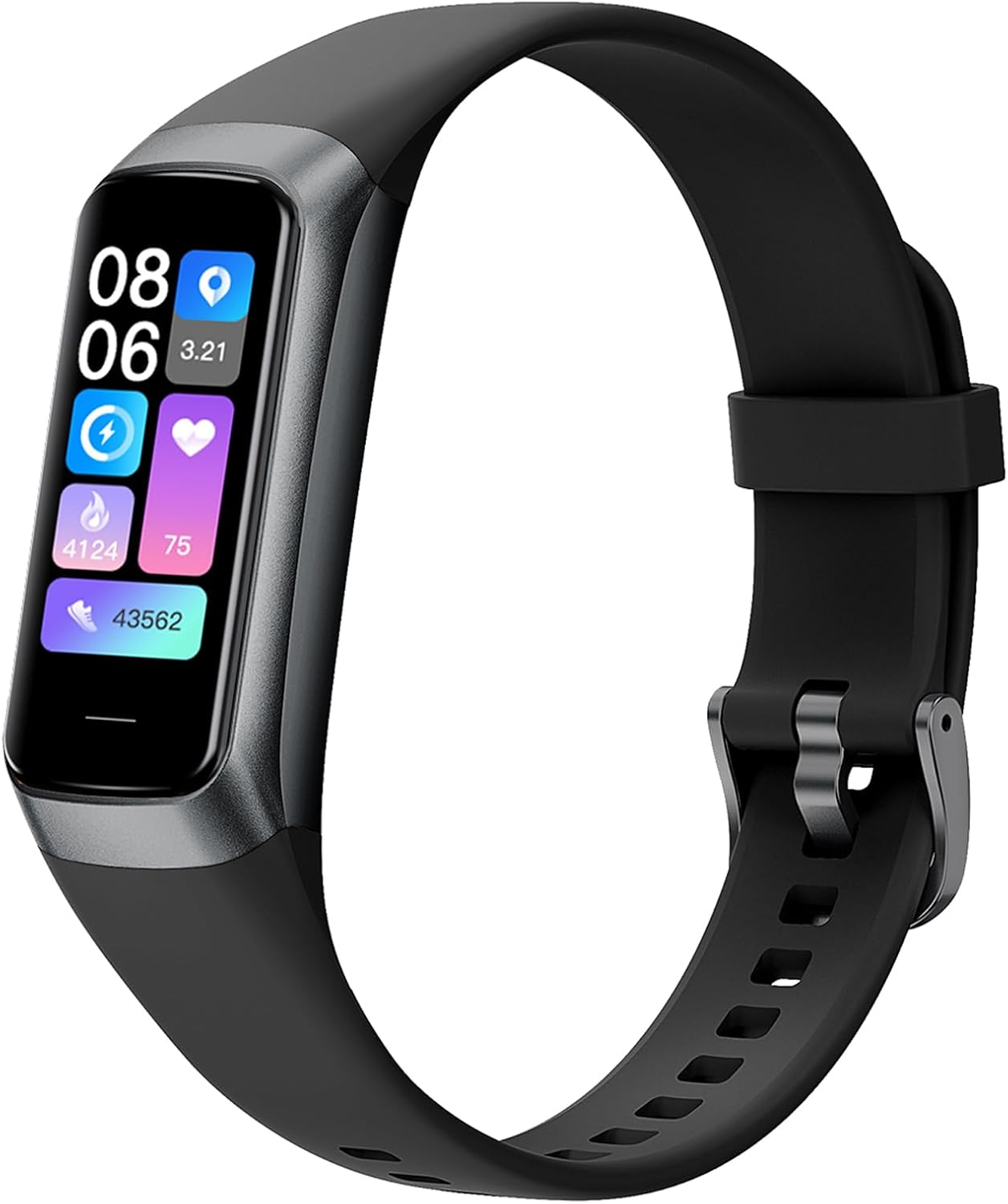 Revolutionary Health and Fitness Tracker for All: AMOLED Display, IP68 Waterproof, Heart Rate & Blood Pressure Monitoring, Compatible with Android & iOS