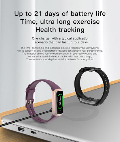 Revolutionary Health and Fitness Tracker for All: AMOLED Display, IP68 Waterproof, Heart Rate & Blood Pressure Monitoring, Compatible with Android & iOS