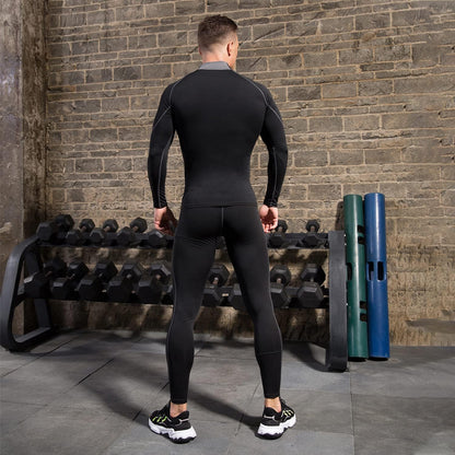 Men's 3-Pack Long Sleeve Mock Turtleneck Compression Shirts - Cooling Workout and Sun Protection Undershirts