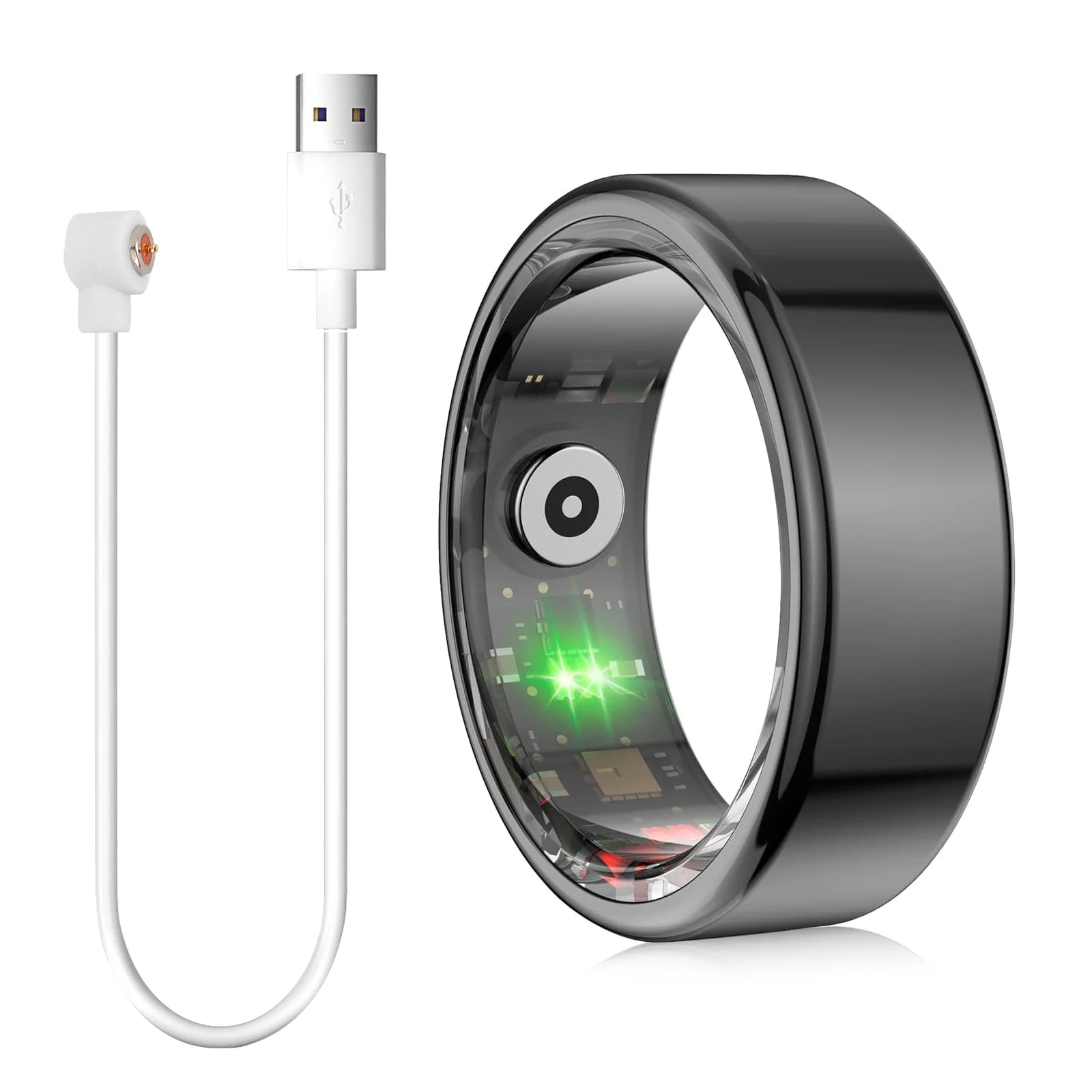 Revolutionary Smart Ring Health Tracker - Stylish Gold Fitness Tracker for Men and Women with Long Lasting Battery and IP68 Waterproof Technology