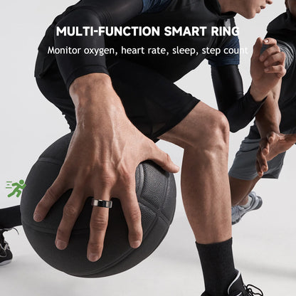 Revolutionary Smart Ring Health Tracker - Stylish Gold Fitness Tracker for Men and Women with Long Lasting Battery and IP68 Waterproof Technology