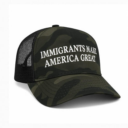 Camo Mexico Trucker Hat - Celebrating Immigrant Contributions to America